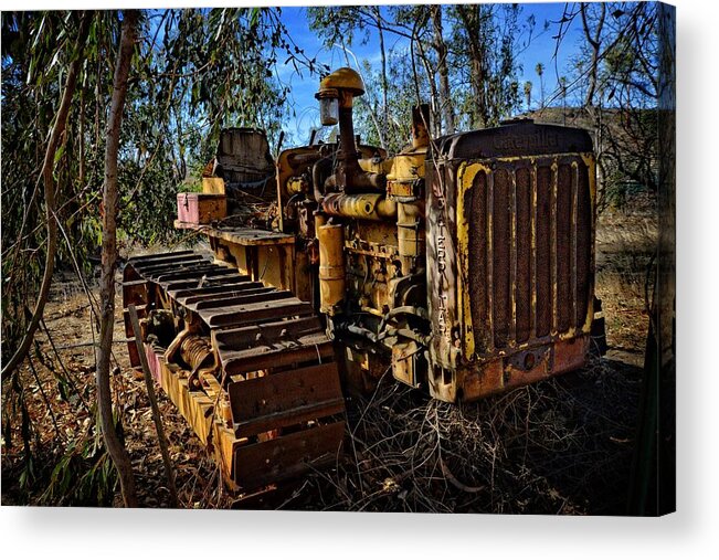 Tractor Acrylic Print featuring the photograph Post Hay-Day by Lynn Bauer