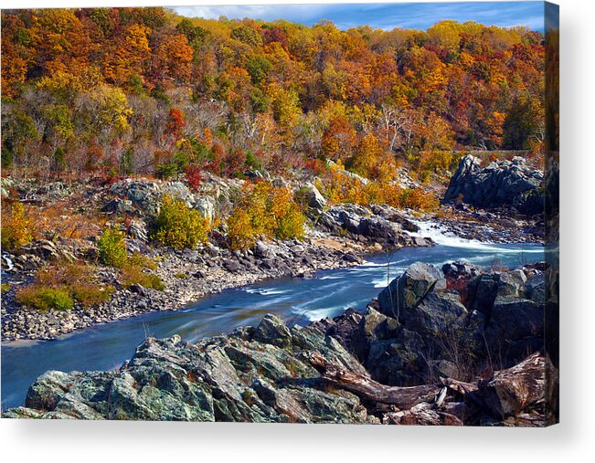 Potomac River Acrylic Print featuring the photograph Potomac Autumn by Mitch Cat