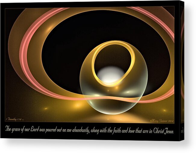 Fractal Acrylic Print featuring the digital art Poured Out by Missy Gainer