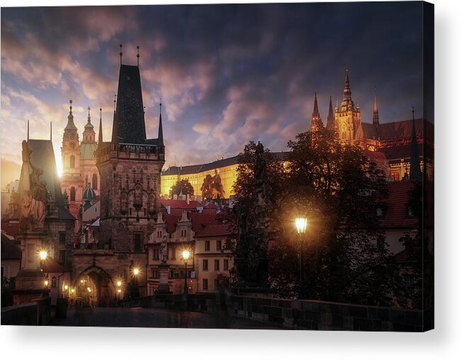 Prague Acrylic Print featuring the photograph Prague Sun. by Juan Pablo De