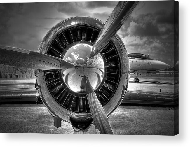 Airplane Acrylic Print featuring the photograph Props And Jet by Rudy Umans