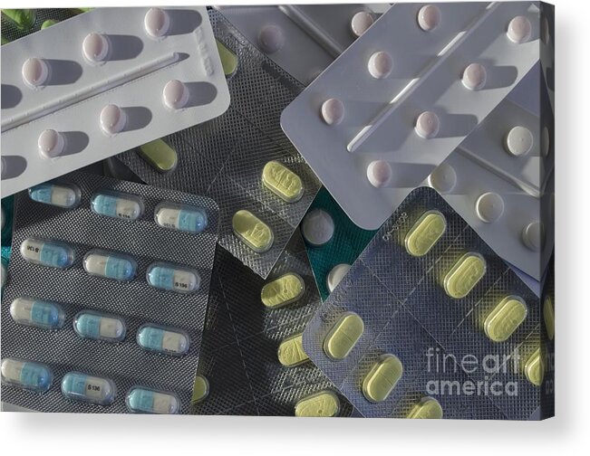 Pills Acrylic Print featuring the photograph Psychiatric Medications by Robert Brook