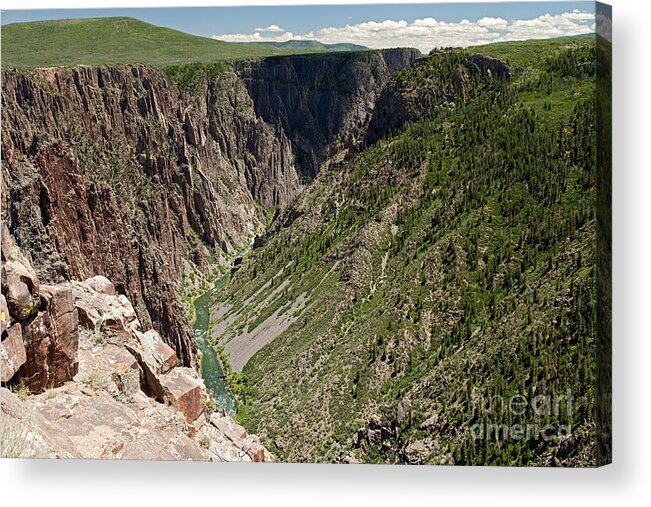 Black Canyon Of The Gunnison National Park Acrylic Print featuring the photograph Pulpit Rock Overlook Black Canyon of the Gunnison by Fred Stearns