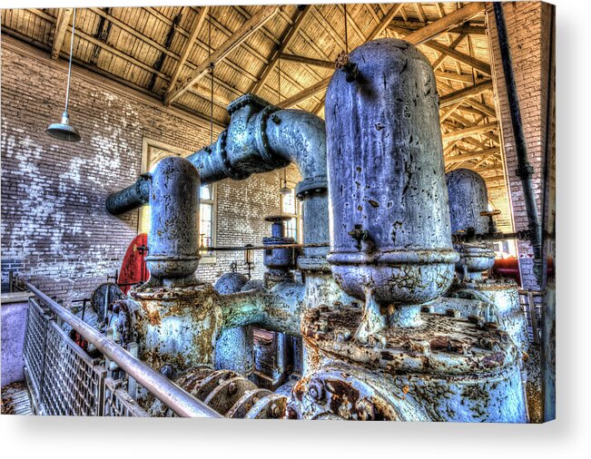 Rusty Acrylic Print featuring the photograph Pumping Station I by Harry B Brown