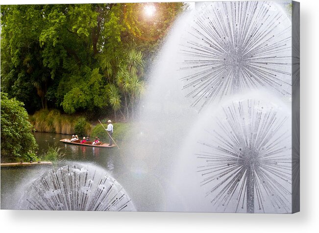 Avon Acrylic Print featuring the photograph Punting on the Avon by Jenny Setchell