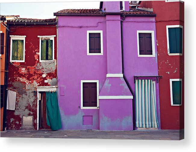 Italy Acrylic Print featuring the photograph Purple House by Kim Fearheiley