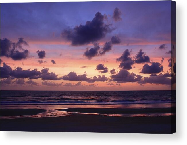 Water Acrylic Print featuring the photograph Purple morning by Kimberly Oegerle