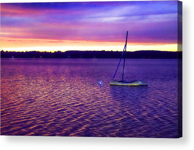 Purple Acrylic Print featuring the photograph Purple Waters by Cindy Greenstein