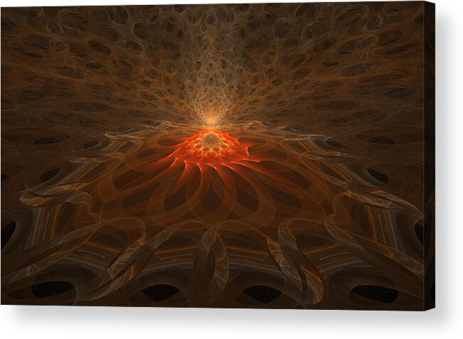 Fractal Acrylic Print featuring the digital art Pyre by Gary Blackman