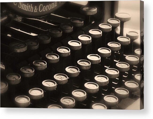 Typewriter Acrylic Print featuring the photograph Qwerty by Elizabeth Budd
