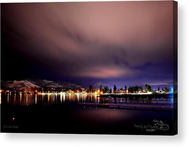 Night Acrylic Print featuring the photograph R U Out There by Guy Hoffman