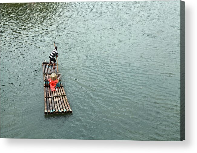 Yangshuo Acrylic Print featuring the photograph Raft In River by Nisa And Ulli Maier Photography
