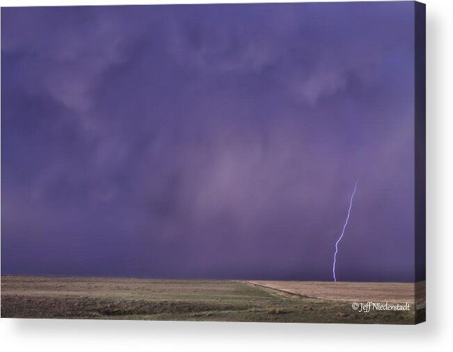 Storms Acrylic Print featuring the photograph Rain bolt by Jeff Niederstadt