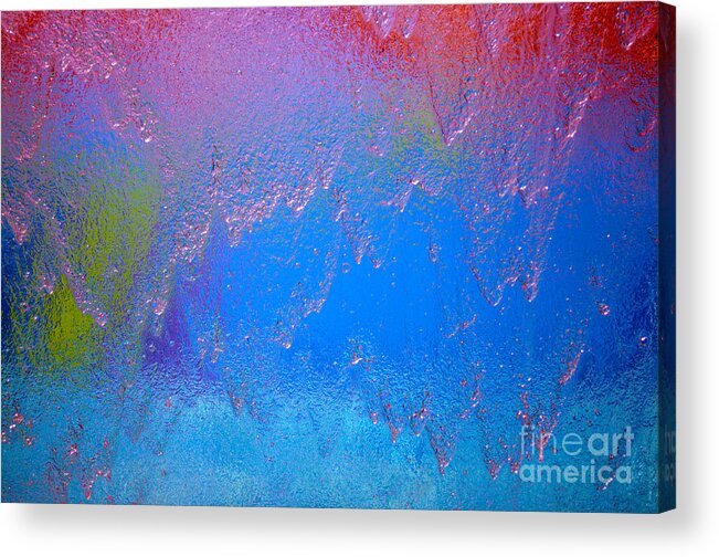 Water Abstract Acrylic Print featuring the digital art Rain Drops Abstract by Haleh Mahbod