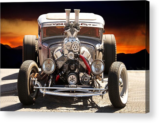 Coupe Acrylic Print featuring the photograph Rat Fink Rat Rod by Dave Koontz