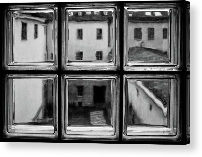 Abstract Acrylic Print featuring the photograph Rear Window by Roswitha Schleicher-schwarz