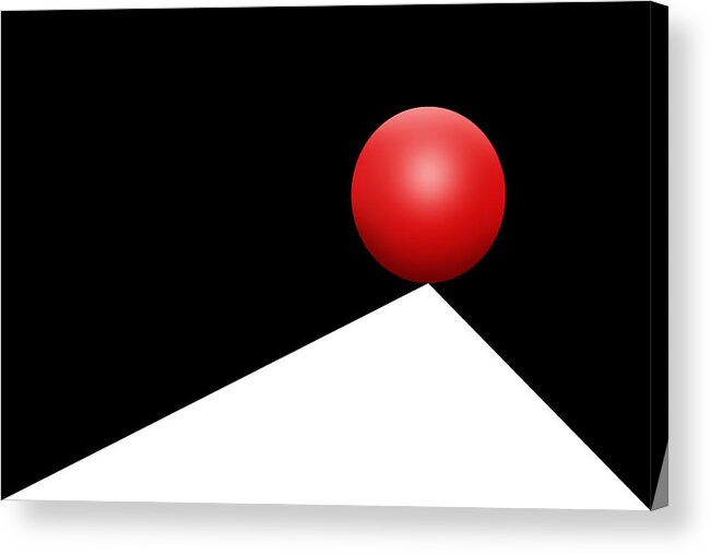 Abstract Acrylic Print featuring the photograph Red Ball 29 by Mike McGlothlen