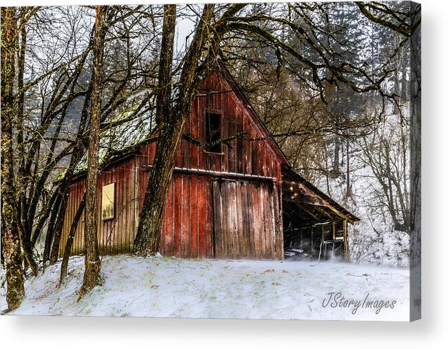 Barn Acrylic Print featuring the photograph Red Barn by Jimmy Story