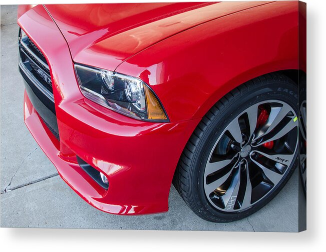 Automobile Acrylic Print featuring the photograph Red Charger 1508 by Guy Whiteley