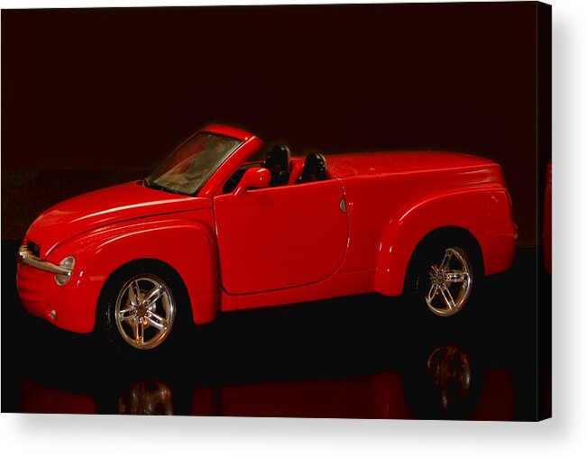Transportation Acrylic Print featuring the photograph Red Chevy SSR by Ron Roberts