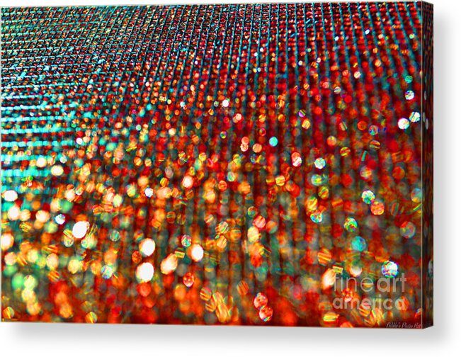 Bokeh Acrylic Print featuring the photograph Red hot bokeh bling by Debbie Portwood