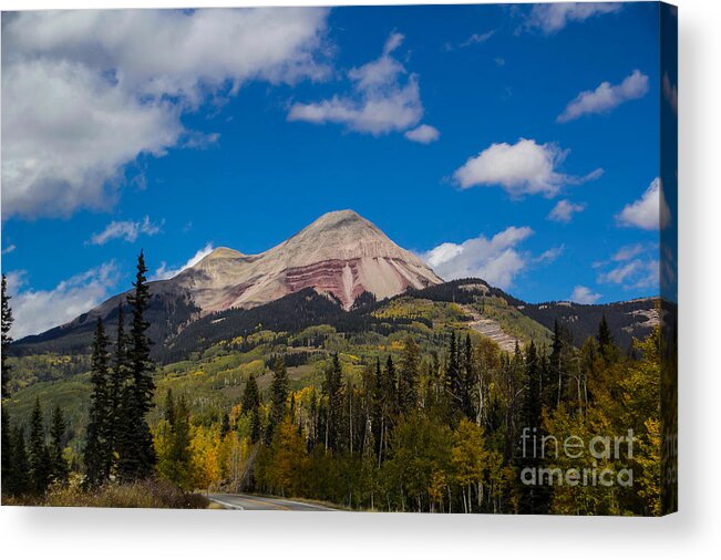 Red Mountain Acrylic Print featuring the photograph Red Mountain Fall by Jim McCain