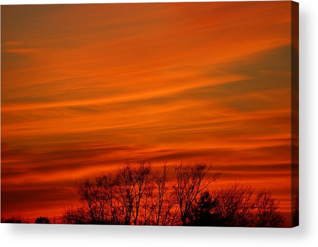Sunset Acrylic Print featuring the photograph Red sky by Jeffery L Bowers