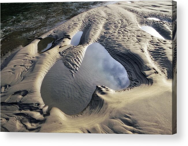 Sand Acrylic Print featuring the photograph Reflection Pools by Donna Blackhall