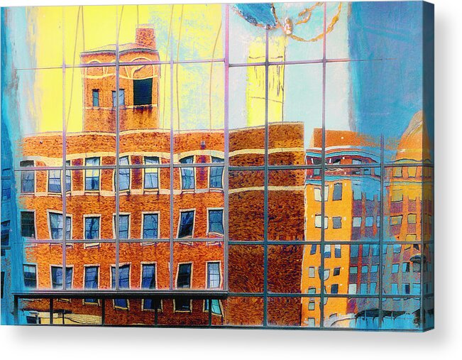 Mpls Acrylic Print featuring the photograph Reflections of a City by Susan Stone