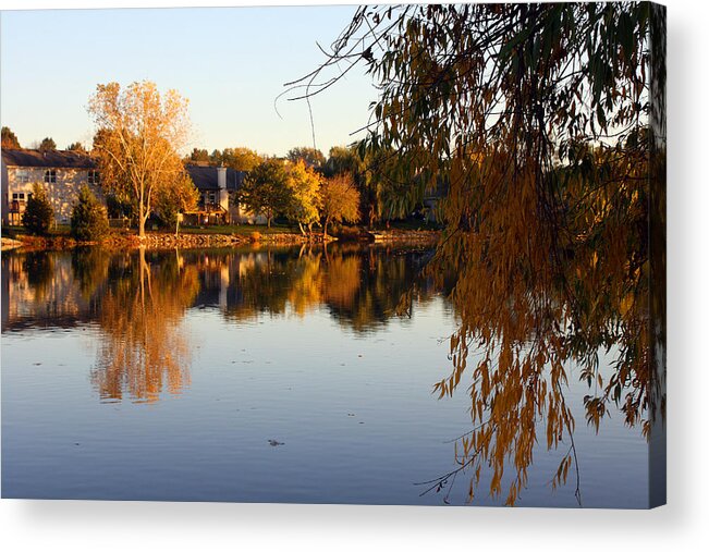 Lake Acrylic Print featuring the photograph Reflections of Fall by Ellen Tully
