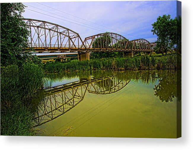 Bridge Acrylic Print featuring the photograph Reflective Bridge by Jerry Cahill