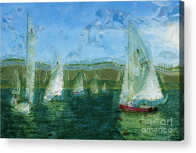 Sailing Day Regatta Acrylic Print featuring the photograph Regatta Day by Julie Lueders 