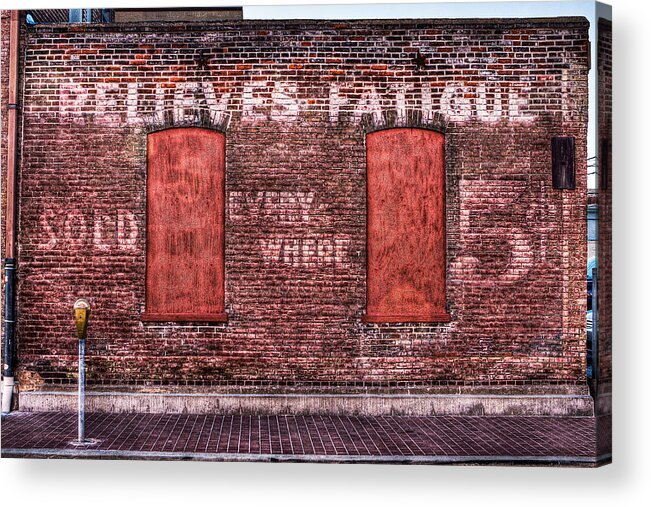 Belleville Acrylic Print featuring the photograph Relieves Fatigue by Robert FERD Frank