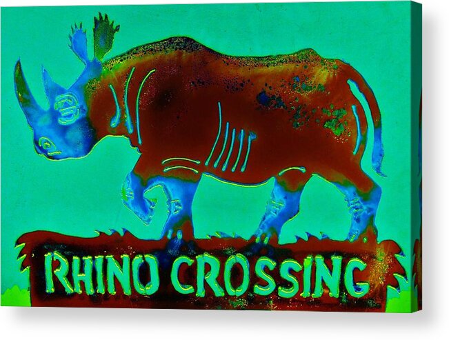 Rhino Acrylic Print featuring the photograph Rhino VIII by Larry Campbell