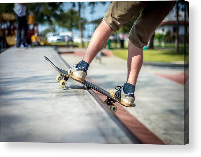 Alvin Acrylic Print featuring the photograph Riding the Rail by David Morefield