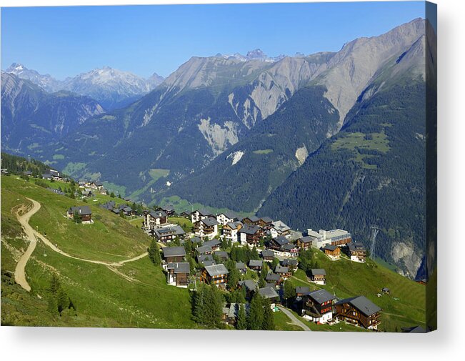 Swiss Alps Acrylic Print featuring the photograph Riederalp Valais Swiss Alps Switzerland by Matthias Hauser