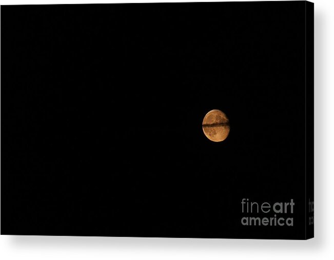 Moon Acrylic Print featuring the photograph Ring Around the Moon by Ann E Robson