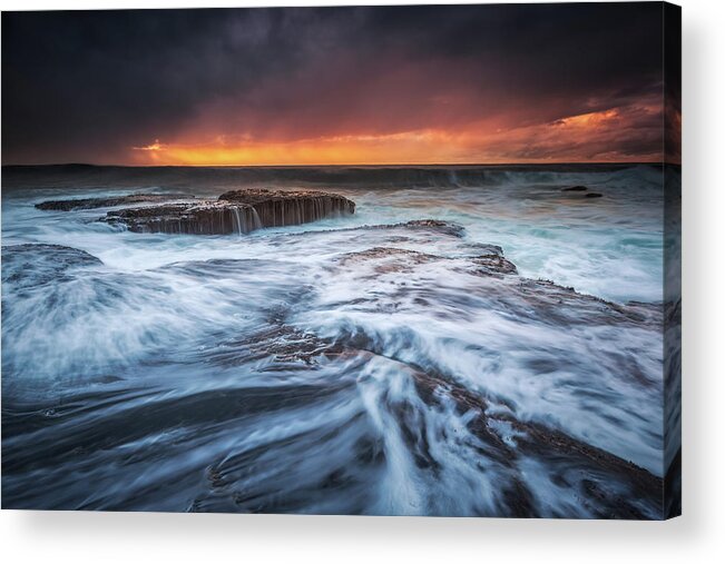 Color Acrylic Print featuring the photograph Riptide by Tim Fan