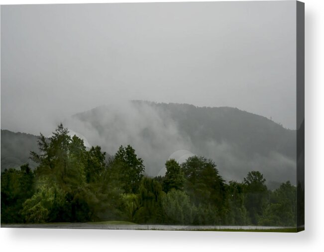 Mountains Acrylic Print featuring the photograph Rising Fog in the Smokies by Linda A Waterhouse