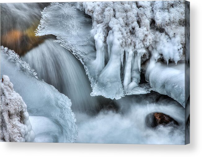 River Acrylic Print featuring the photograph River Ice by Chad Dutson