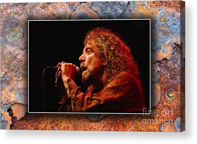 Led Zeppelin Acrylic Print featuring the mixed media Robert Plant Art by Marvin Blaine