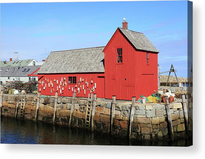Motif Number 1 Acrylic Print featuring the photograph Rockport Motif Number 1 by Lou Ford