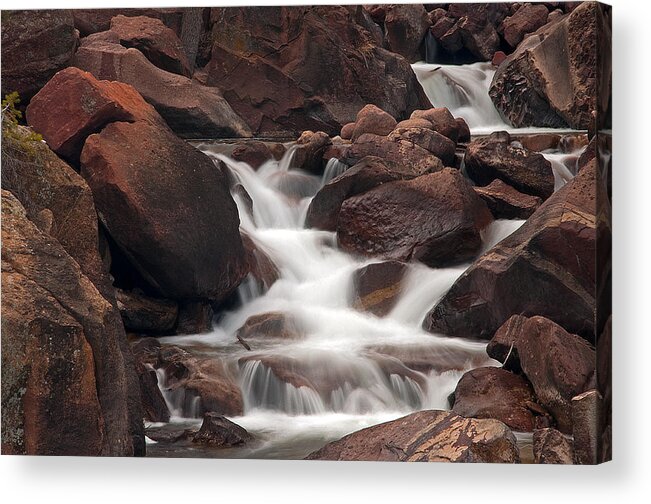 Rock Acrylic Print featuring the photograph Rocks and Water by Eric Rundle