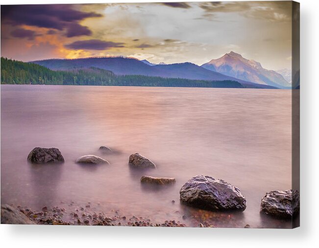 Rocks Acrylic Print featuring the photograph Rocks Taking A Bath by Thomas Nay