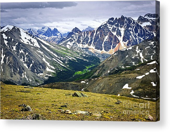 Mountains Acrylic Print featuring the photograph Rocky Mountains in Jasper National Park by Elena Elisseeva