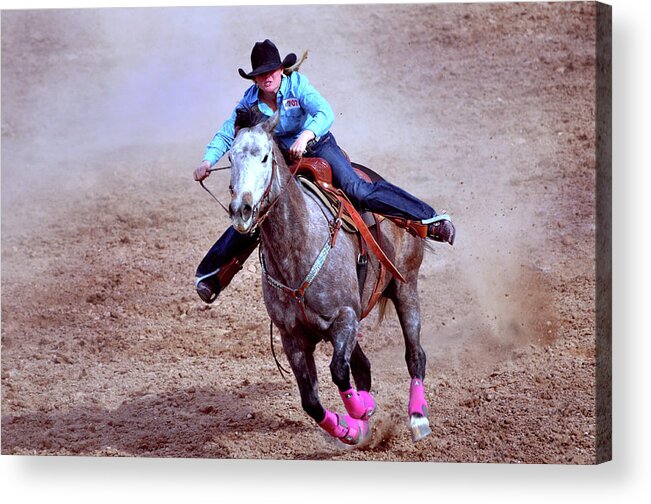 Cowgirl Acrylic Print featuring the photograph Rodeo Cowgirl by Barbara Manis