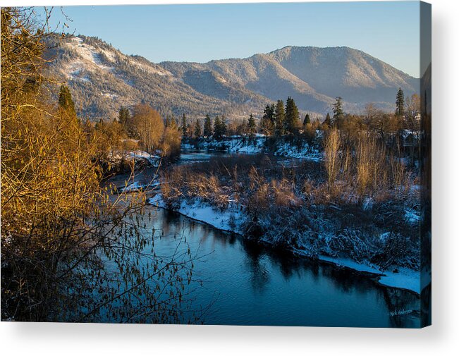 Rogue River Acrylic Print featuring the photograph Rogue River Winter by Mick Anderson