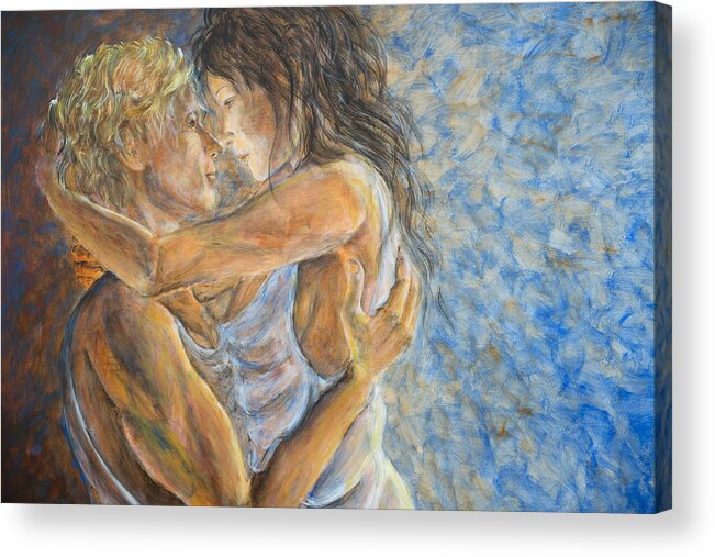 Romance Acrylic Print featuring the painting Romantic Cover Painting by Nik Helbig