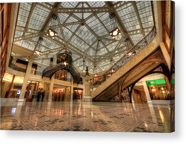 Chicago Acrylic Print featuring the photograph Rookery Building Main Lobby and Atrium by Anthony Doudt