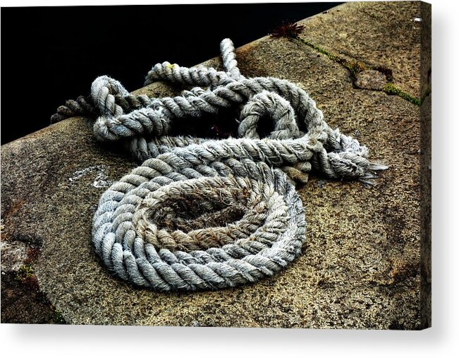 Rope Coil Acrylic Print featuring the photograph Rope Coil by Cordelia Molloy